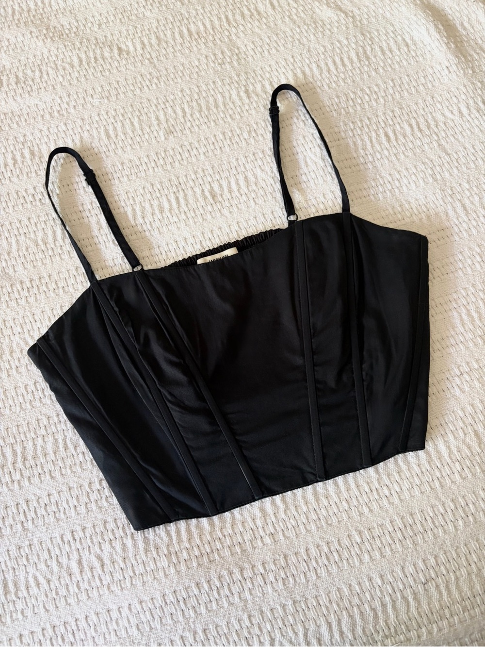 Jason Wu Black Crop Corset Top - Size Small